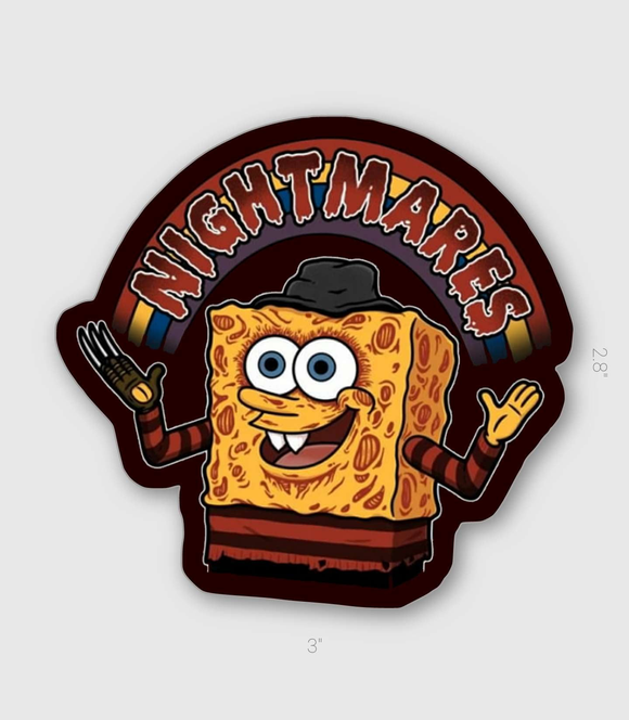 Spongebob\Freddy Nightmares sticker - Thee Sticker God
