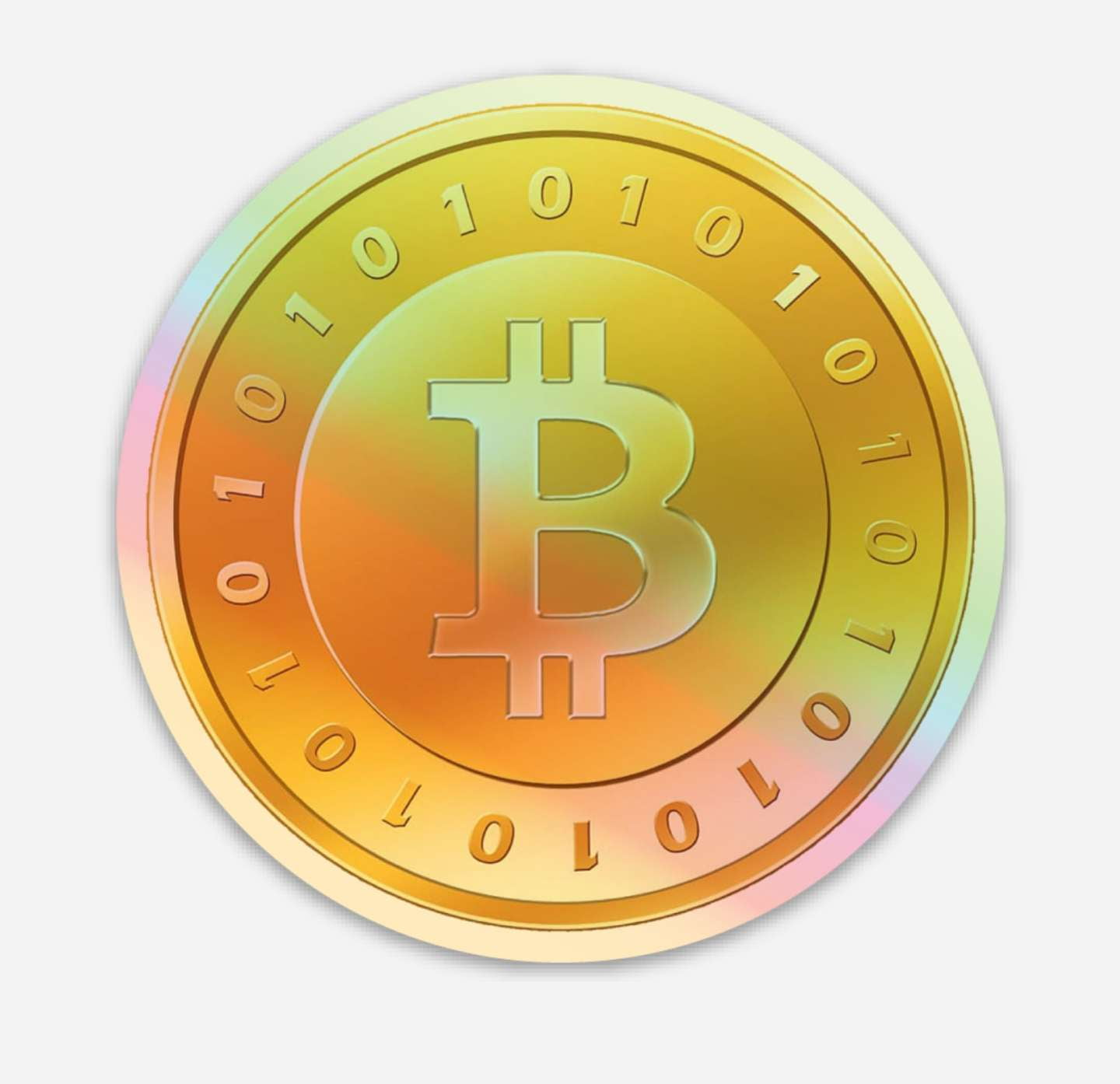 Gold Bitcoin Cryptocurrency Money Stickers